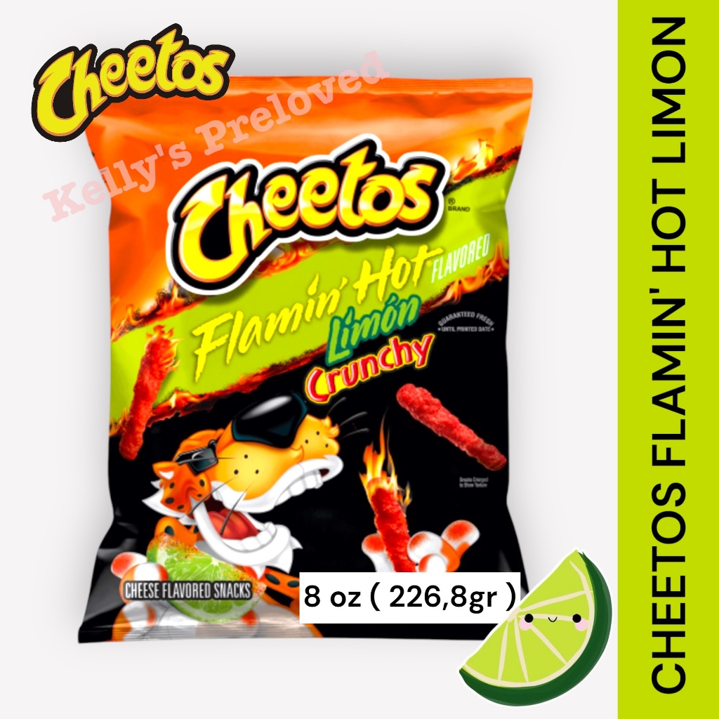 

CHEETOS CRUNCHY FLAMIN HOT LIMON 8 OZ | CHEESE FLAVORED SNACK | USA