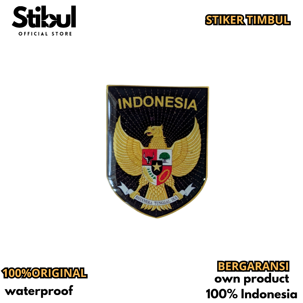 

Stiker Timbul Resin Aesthetic waterproof logo Garuda timnas Indonesia untuk case hp dll