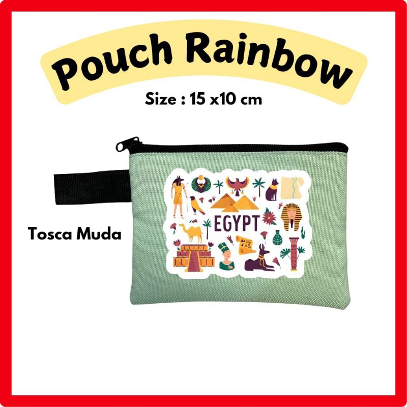 Souvenir Mesir Pouch Rainbow Oleh Oleh Murah Dompet Koin