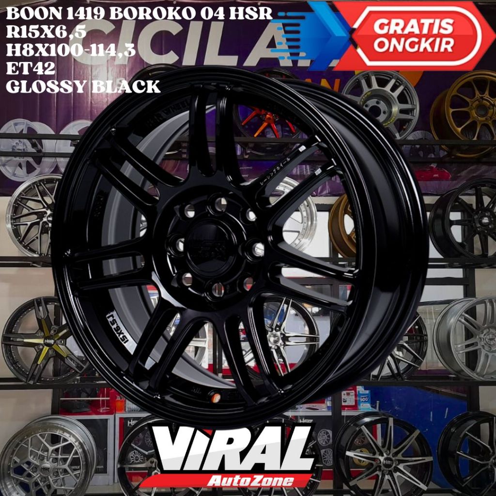 Velg Mobil Ring 15 HSR BOON R15 COCOK UNTUK MOBILIO , SIRION , ETIOS , IGNIS