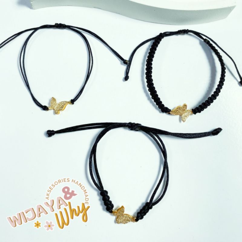 Gelang tali emas kupu - gelang emas palsu