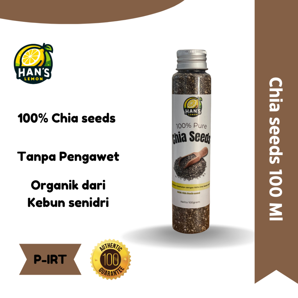 

Organic Chia Seeds Premium Quality Original 100% Murni non GMO / Biji Chia Hitam Organik Chia seed by Han Lemon