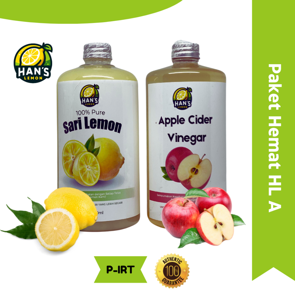 

Paket Diet Sehat Bundling Cuka Apel + Sari Lemon Murni 250 Ml by Han Lemon Official