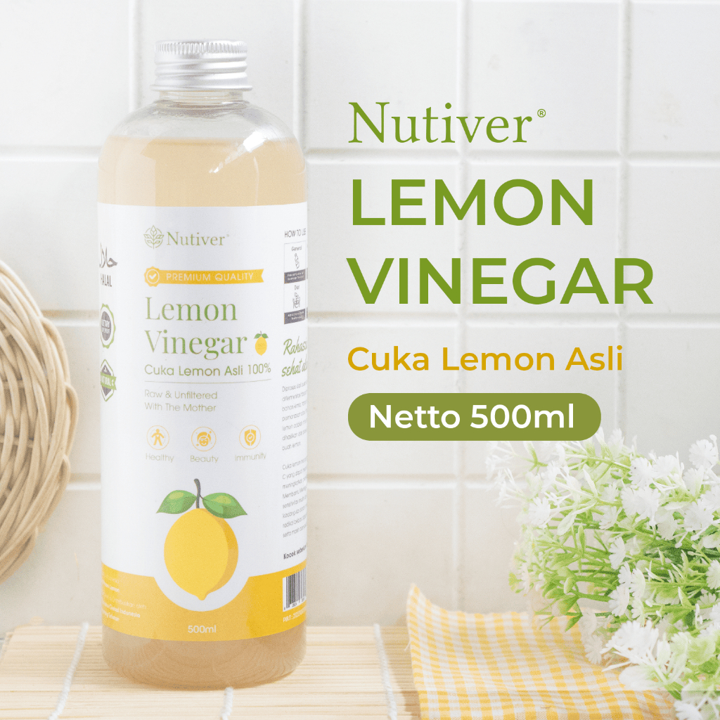 

NUTIVER Cuka Lemon Murni 500ml / Lemon Cider Vinegar