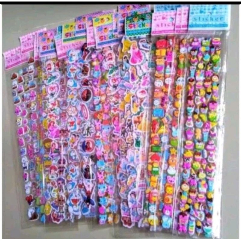 

20 PCS STIKER TIMBUL PANJANG MIX