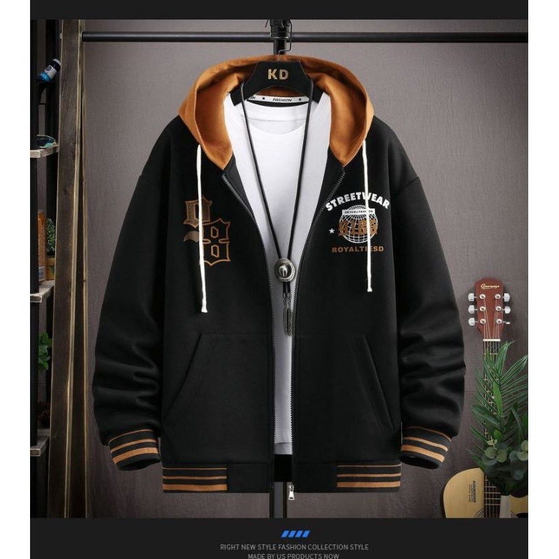 Jaket hoodie zipper jaket zipper hoodie cowo jaket zipper streetwear jaket resleting jaket pria mura
