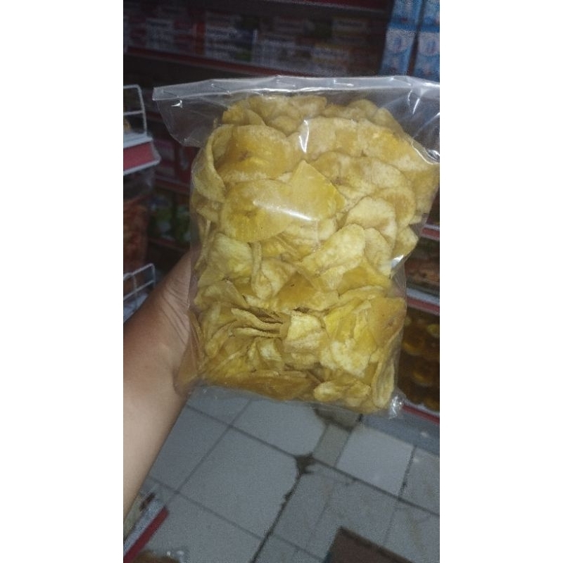 

Cemilan Enak - Seriping Pisang Asin 250 gram