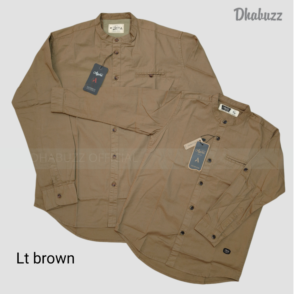 AGERA KEMEJA KOKO COUPLE AYAH ANAK SPESIAL NEW KHAKI KATUN TWILL TERBARU