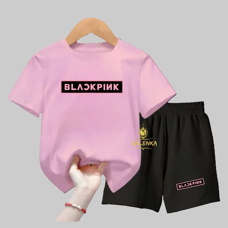 aos setelan unisex BLACKPINK anak 1-10 / baju anak cwe cwo / blackpink
