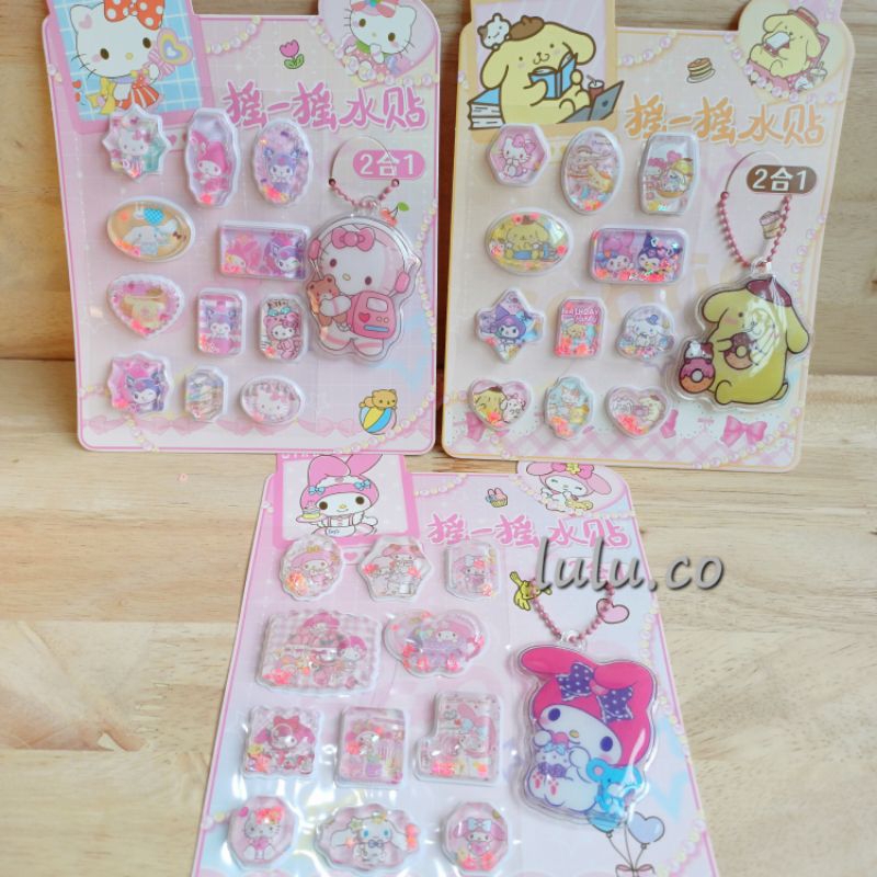 

Sticker air dan gantungan kunci 2in1 sanrio 3109 POMPOMPURIN HELLO KITTY MY MELODY