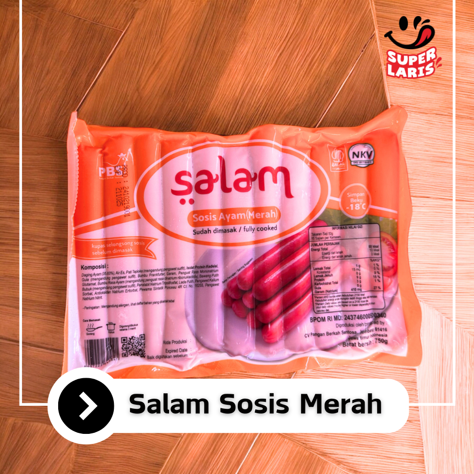 

Sosis Merah / Sosis Salam Merah / Sosis Ayam 750gram