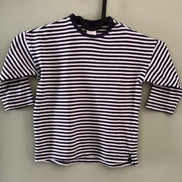 Preloved Kaos Lengan Panjang Stripe Anak HnM
