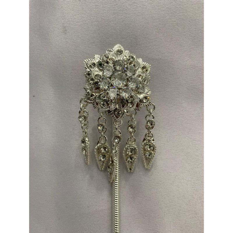 Kembang goyang silver batu tanam/Kembang goyang premium/Mentul pengantin/Tusuk konde premium