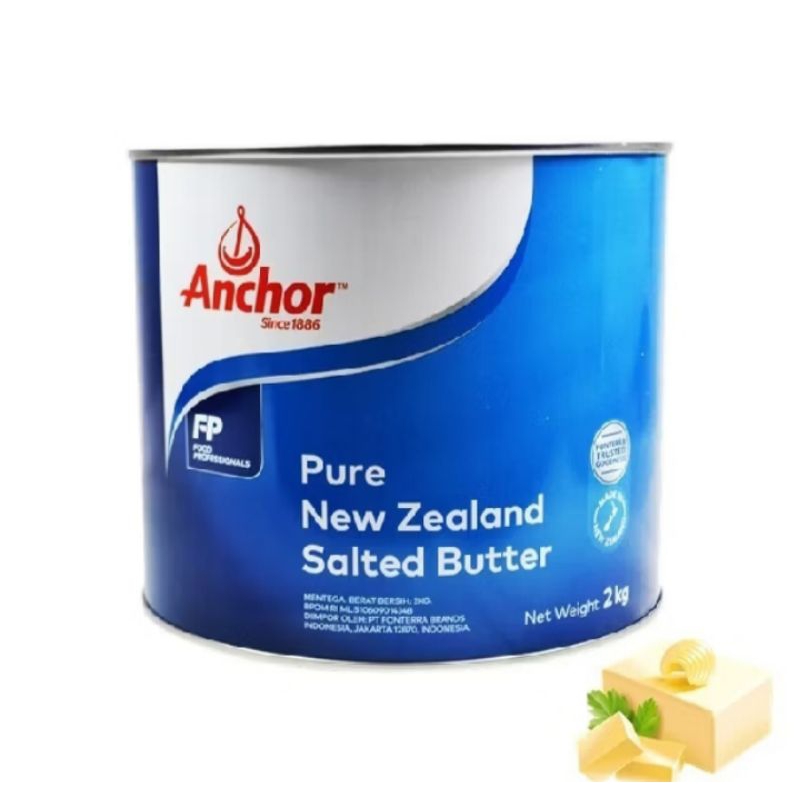 

ANCHOR PURE NEW ZEALAND SALTED BUTTER 2KG / BUTTER ANCHOR GOLDEN FERN