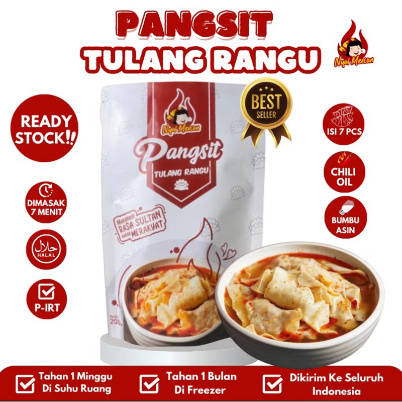 

NYAI MERCON - Pangsit Tulang Rangu / Pangsit Viral 100% Halal