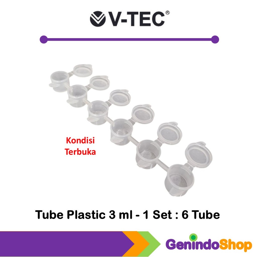 

Tempat Cat Air / Acrylic / Pot Cup 6 Tube x 3ml V-Tec