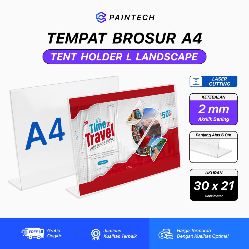 

Akrilik Tempat Brosur A4 Tempat Brosur L Landscape Akrilik Display A4