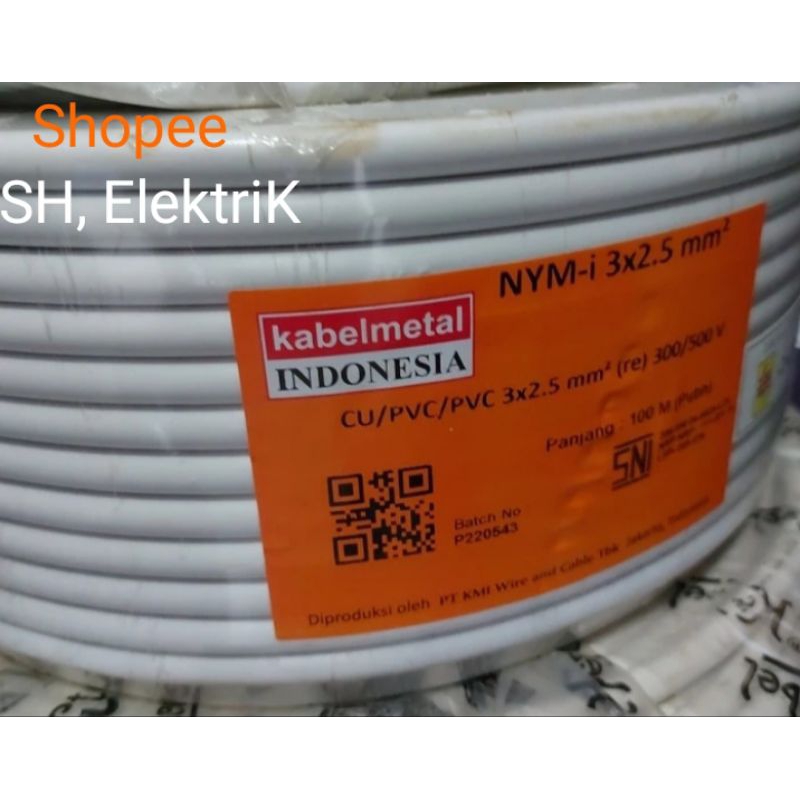 KABEL NYM 3x2,5mm MERK KABELMETAL / KABELINDO 1roll 100m