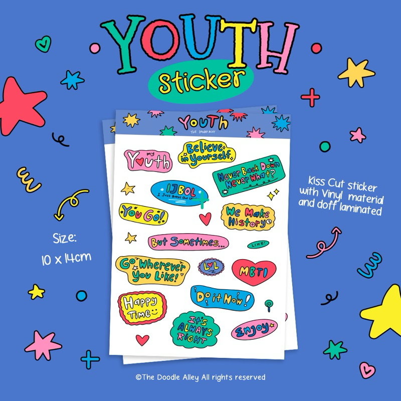 

[READY STOCK] YOUTH Sticker by The Doodle Alley