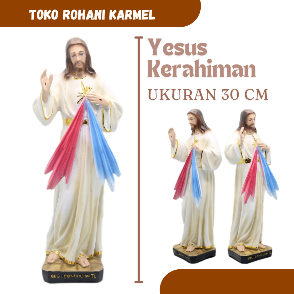 PATUNG YESUS KERAHIMAN 30 CM / PATUNG TUHAN YESUS / PATUNG YESUS BESAR / PATUNG MARIA