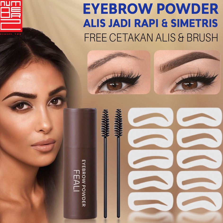Model Baru  Eyebrow powder official feali stempel alis eyeliner surabaya natural brown bagus set wat