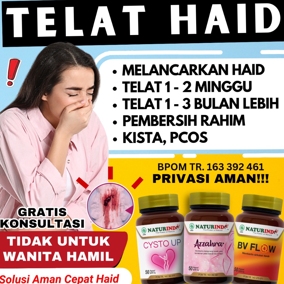 Grosir Diskon Obat Telat Haid Terlambat Datang Bulan 1 2 3 4 5 bulan pelancar haid ampuh datang bula