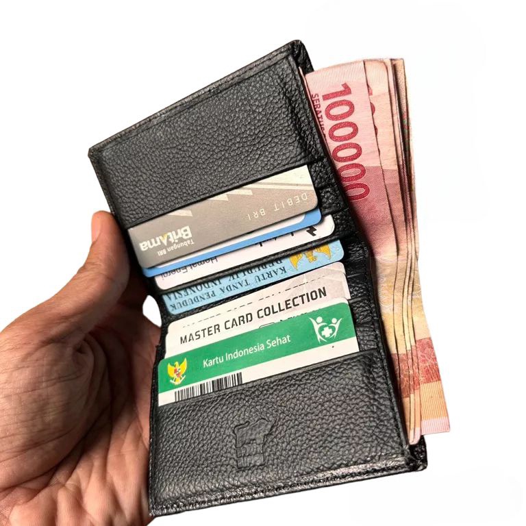 Grosir Populer Dompet Kartu ATM Dompet Kartu Kulit Asli Dompet Lipat ATM Pria Wanita Kulit Asli