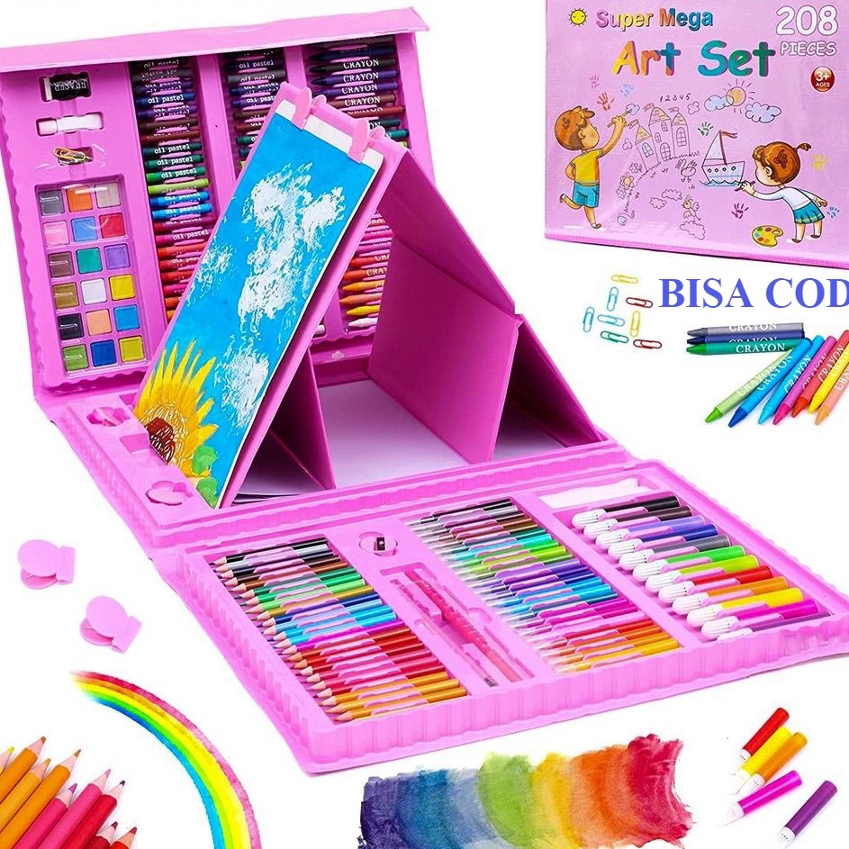 

Borong KOMPLIT ALAT MENGGAMBAR MEWARNAI ANAK PENSIL WARNA KRAYON ANAK MEGA ART 28 PCS KADO ULTAH