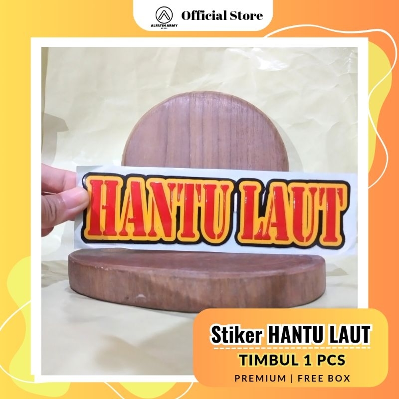 Alfatih Army Stiker Timbul Tulisan Hantu Laut TNI AL plat mobil motor  5x16cm Mobil Original