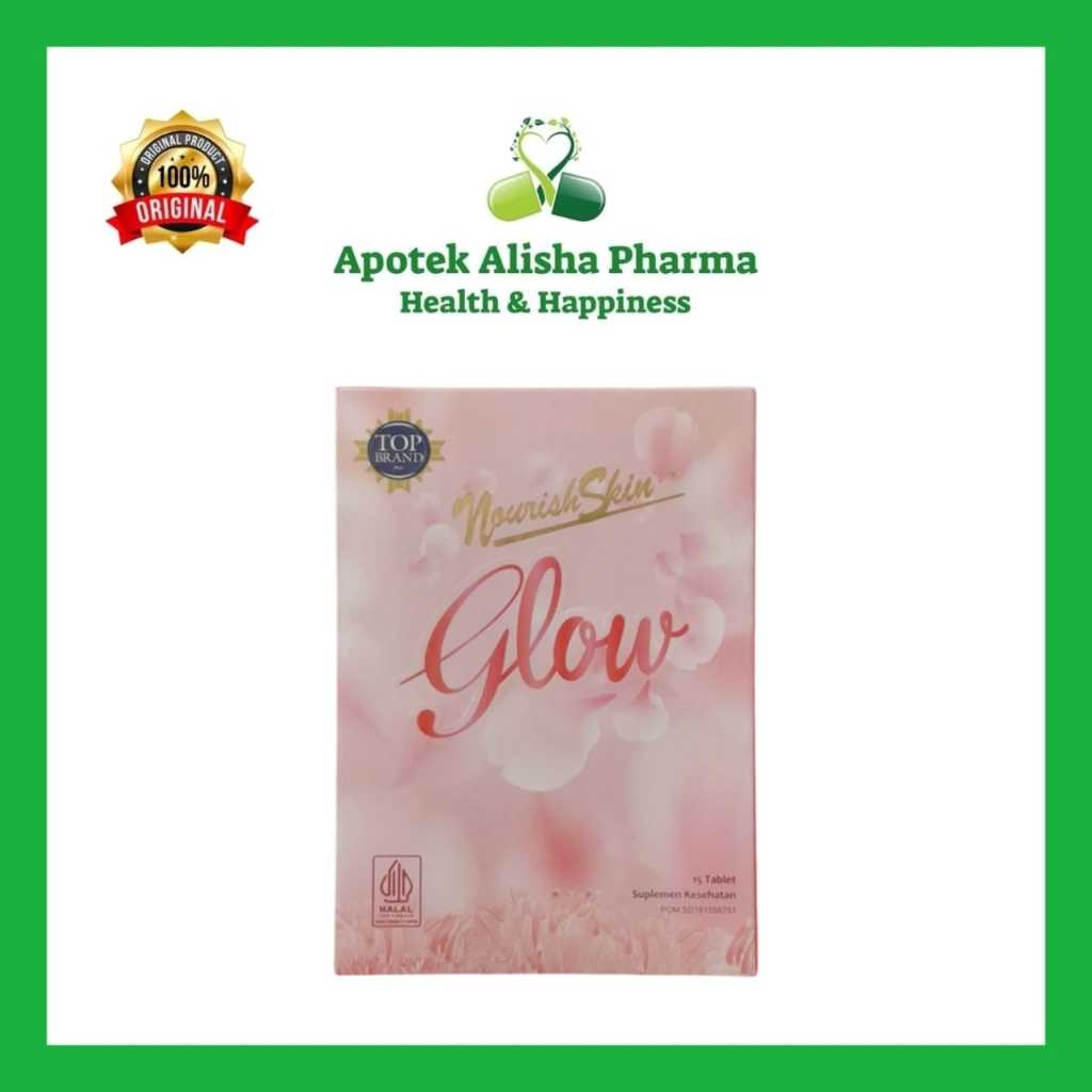 NourishSkin Glow Box isi 15 tablet / Suplemen Kesehatan Kulit / Nourish Skin Glow / Nuriskin Glow