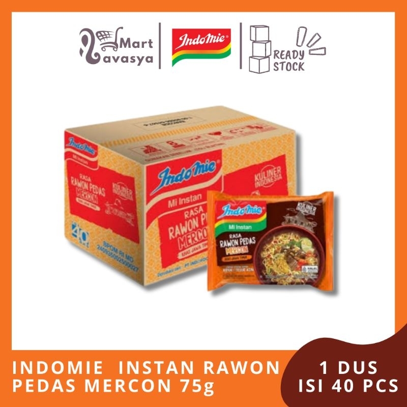 

INDOMIE KUAH RAWON PEDAS MRCON 75g - 1 DUS ISI 40 PCS - KOTA BANDUNG - LAVASYA MART