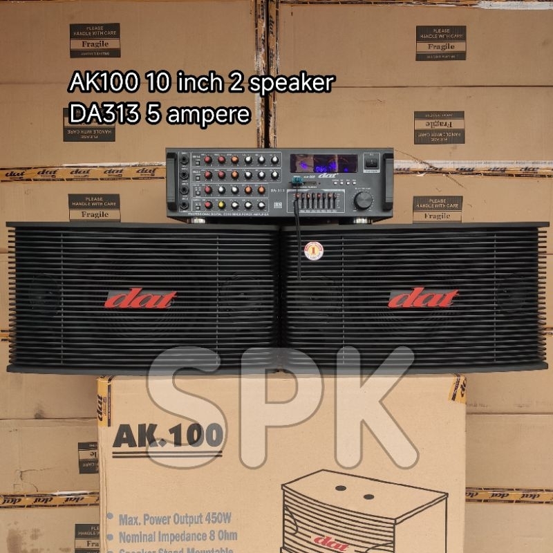 Paket Karaoke Sound System DAT 10 inch AK100 DA313
