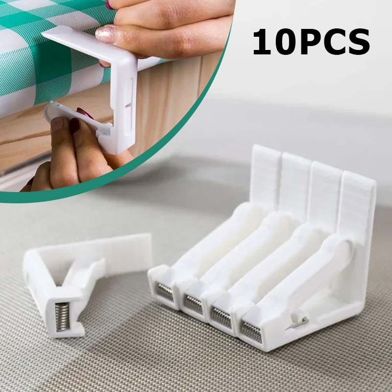 10pcs Penjepit Taplak Meja Putih Table Cloth Holder Plastik Penjepit Taplak Adjustable Taplak Meja R