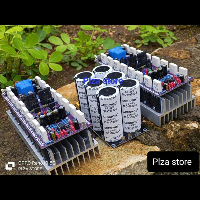 2.pcs Driver power Socl 506 TEF 2U 8set final komplit PSU 6 elco 100v 10000uF Audiovox putih origina