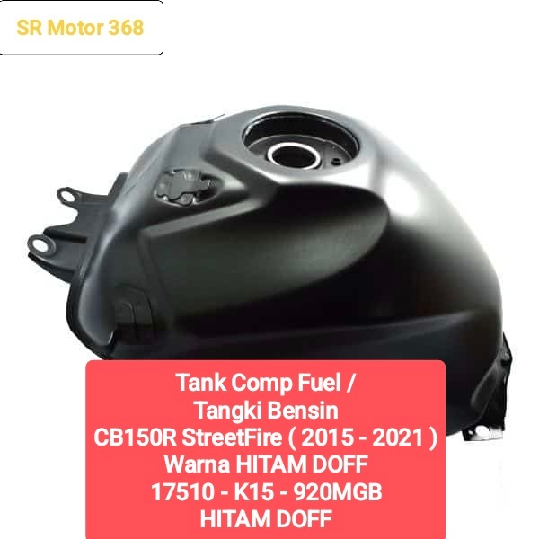 Tangki Bansin CB150R StreetFire Hitam Doff /#Tank Comp Fuel K15 Hitam Doff/#17510K15920MGB/#Resmi AH