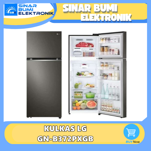 LG GN-B372PXGB LG KULKAS 2 PINTU 410 LITER INVERTER - GNB372PXGB / GNB372 PXGB