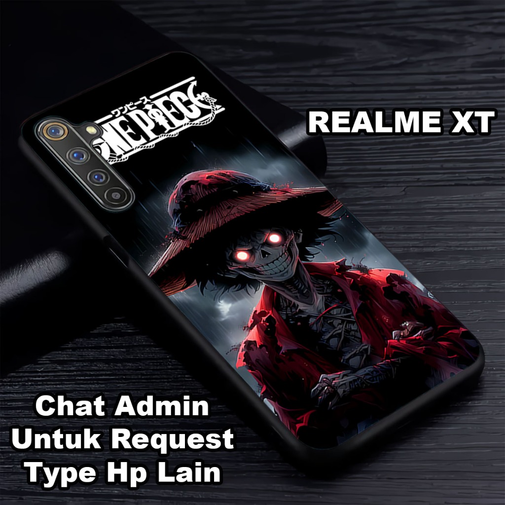 (COD 87) Softcase glossy kilau untuk type Hp REALME XT motif Anime One Piece / case realme xt bisa j