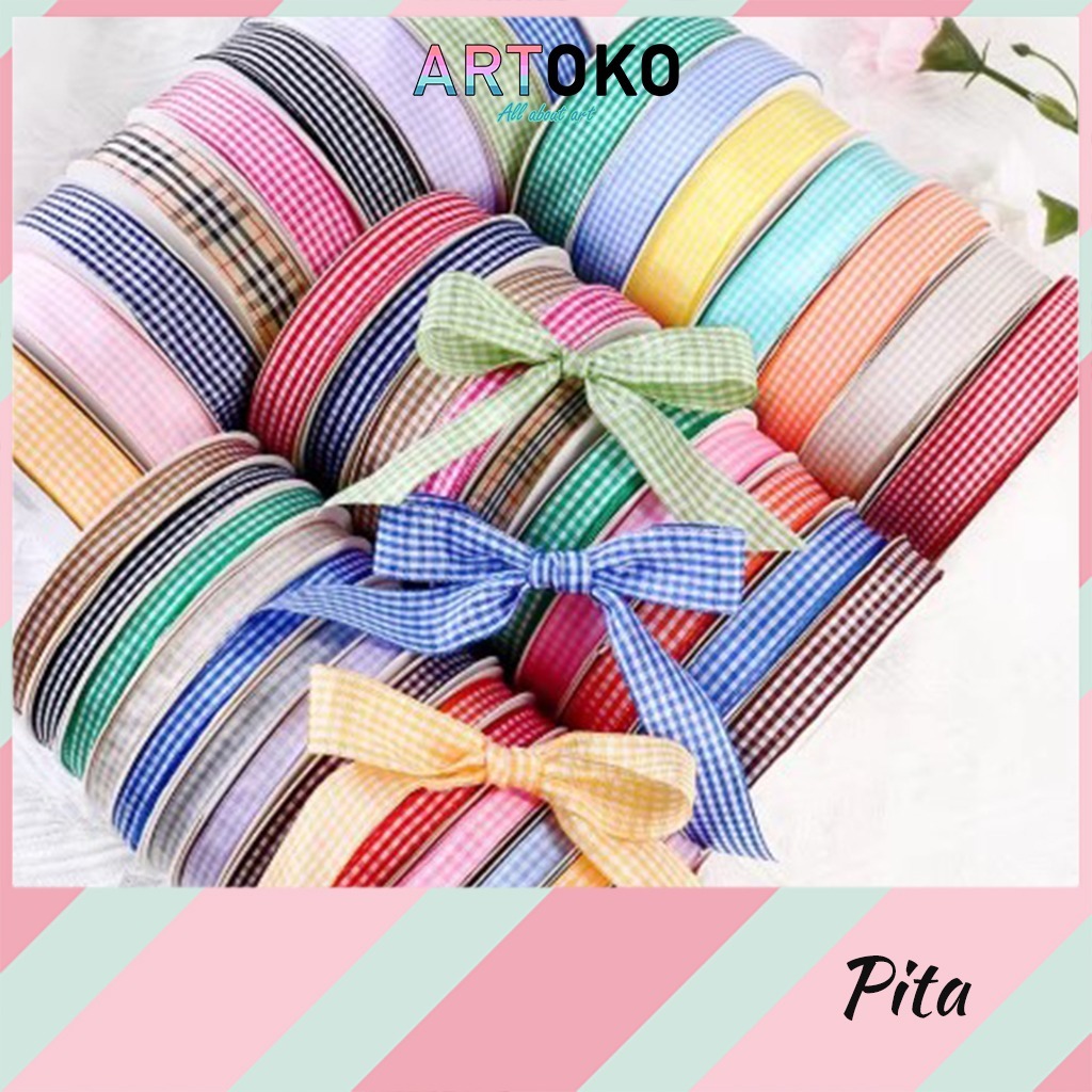 

Pita Kotak Plaid 1/2 Inch - Pita Kotak Bungkus Kado