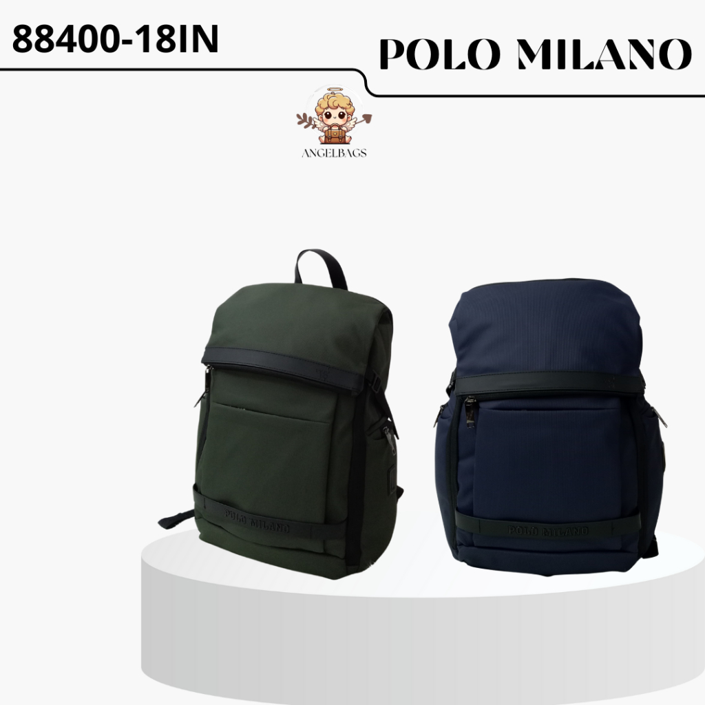 Tas Ransel Import POLO MILANO 88400 Ukuran 18 Inchi Anti Air Asli - Backpack
