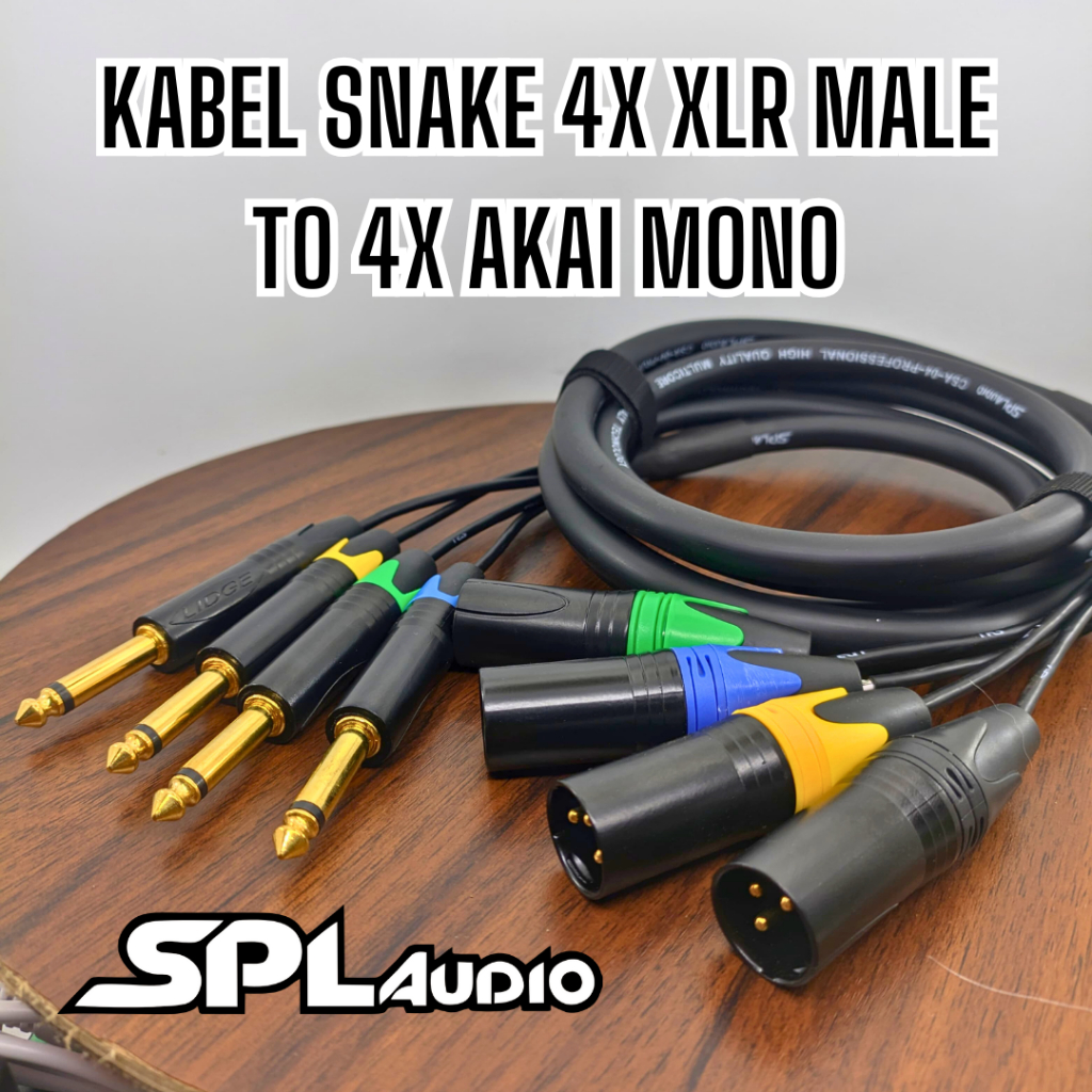 Kabel Audio Snake 4x XLR Male To 4X AKAI MONO Kabel Snake 4 Chanel SPL Audio