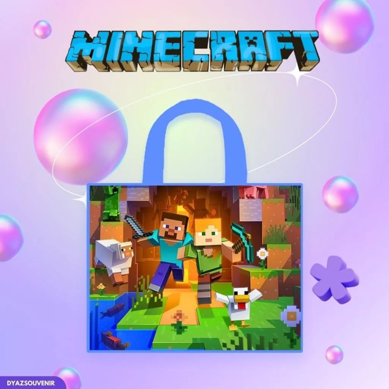 

tas ultah minecraft goodiebag new
