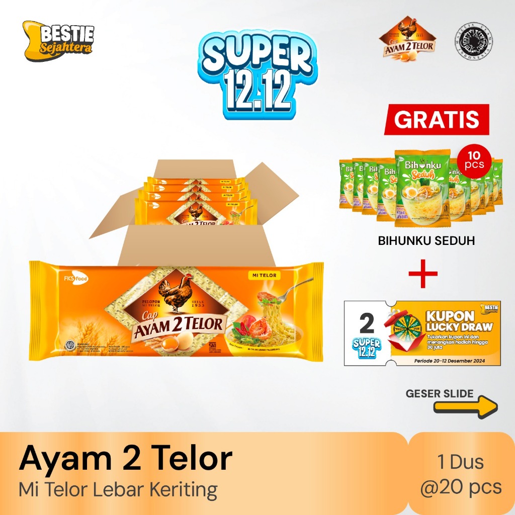 

Mi Cap Ayam 2 Telor - Original - 1 Karton - 20 Pcs- 200gr