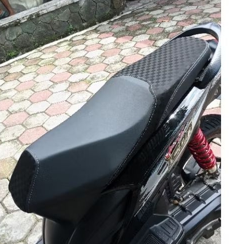 jok motor honda beat karbu custom latex tanam / scopy vario beat fi deluxe  motif X-RIDE bahan mbtec