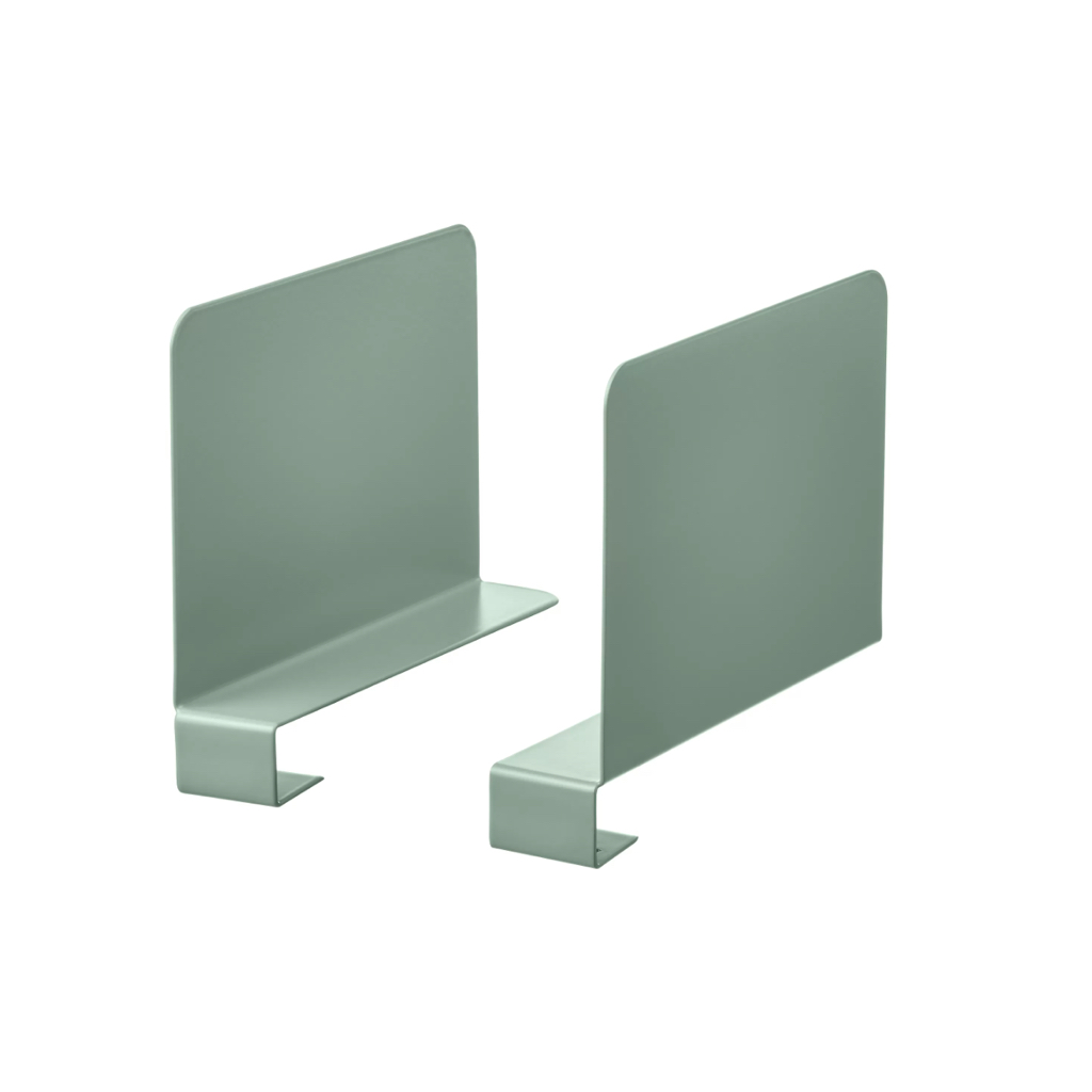 

RELATERA Penahan buku, abu-abu hijau muda, 2 unit