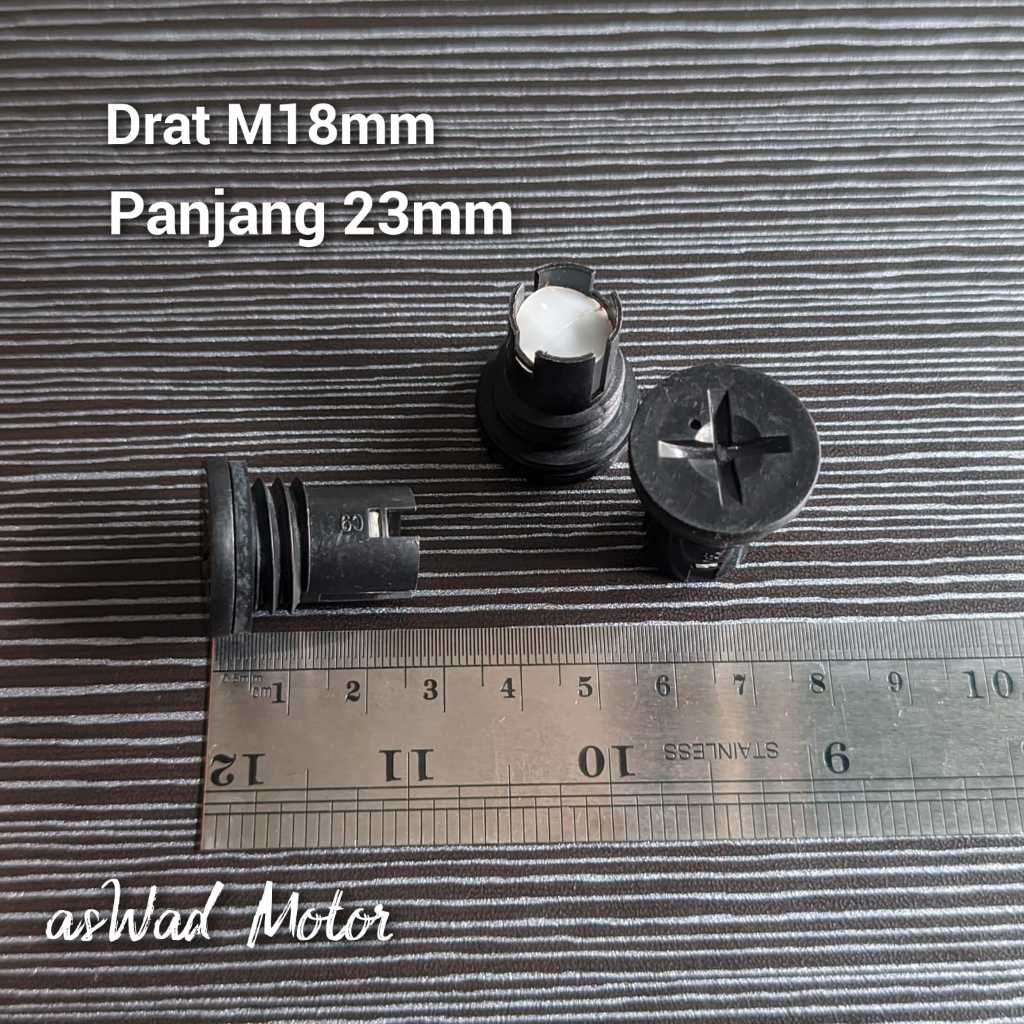 1pcs Baut Tutup Accu Mobil Drat 18mm x 23mm + Seal / Tutup Accu Besar Mobil / Tutup Aki Mobil / Baut