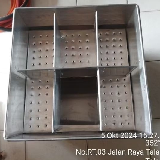 Dandang bakso kotak sekat UK 40x 40cm