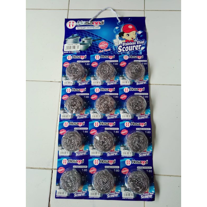 Gosok Panci dan Wajan Anti Karat  Hosana / Steel woll Hosana