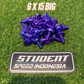 BAUT UKURAN M6 TITANIUM/ BAUT 6X15 BIG - 6X20 BIG - 6X20