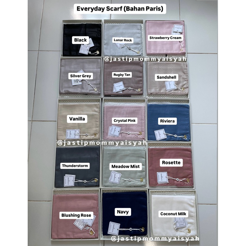 Buttonscarves Everyday Scarf BLACK NEW READY SIAP KIRIM ‼️