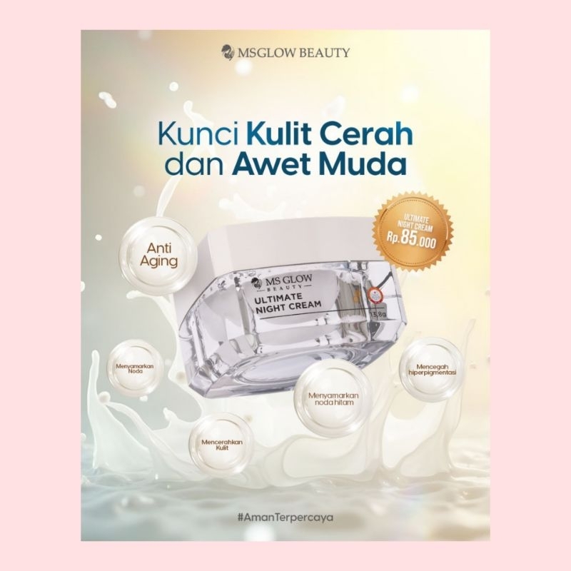Ultimate Night Cream Ms Glow Original / Cream Malam Ultimate Ms Glow